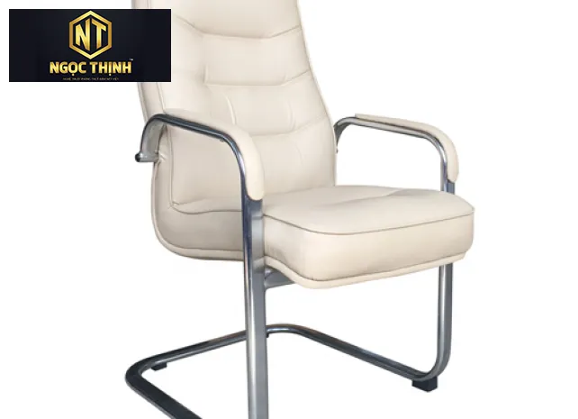 Ghế họp cao cấp khung thép mạ. tay ốp nhựa đen SL904